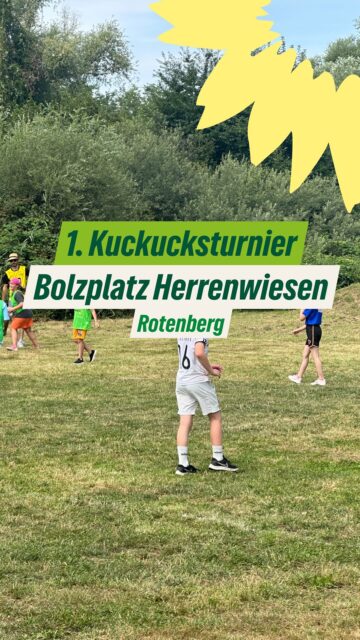 1. Kuckucksturnier in Rotenberg ⚽️ 

Der Verein Interessengemeinschaft Rotenberger Kuckucke e.V. @ig_rotenberger_kuckucke hat mit viel Herzblut ein tolles Fußballturnier für Kinder- und Erwachsenenteams auf die Beine gestellt – super organisiert, mitreißend und voller Teamgeist. 💪

Besonders stark: Jede Mannschaft musste mindestens zwei Mädchen/Frauen im Team haben – und mindestens eine immer auf dem Platz! 👏🏼💪🏼👧⚽💚

Auch auf dem neuen Dirt Track gab es spannende Einblicke – die Mountainbiker*innen haben gezeigt, wie viel Potenzial in der Strecke steckt. 🚴‍♂️🔥

Ein riesiges Dankeschön an alle Helfer:innen, die mit angepackt haben – ihr Engagement zeigt, was in unserer Stadt steckt! Ein besonderes Lob an Katrin Wagner, die als Ortsvorsteherin von Rotenberg und Vereinsvorsitzende der IG Kuckucke e.V. mit vollem Einsatz dabei war. 🙌

Wir sind stolz auf das, was in Rauenberg mit Vereinen, Ehrenamt und Zusammenhalt möglich ist. 💚

Wir hoffen sehr, dass sich daraus eine schöne neue Tradition entwickelt und wir noch auf vielen weiteren Turnieren mitfiebern können. 👏🏼

#GrüneRauenberg #rauenberg #igkuckucke #bolzplatzherrenwiesen #dorfleben #ehrenamt
